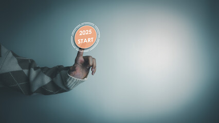 New year resolution of business woman prepare plan goal, great business future, target at work, new business project to support new customer, happy at workplace for the new year