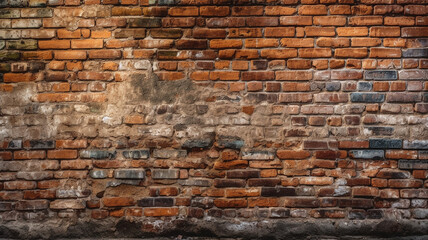 Obraz premium Brick wall front view