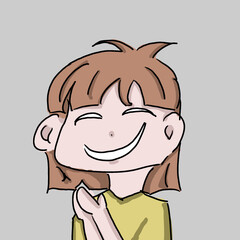 Obraz premium Characteristics of a person showing a smiling expression.