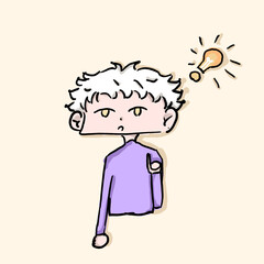 person thinking about something.