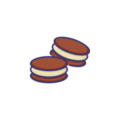 Macaron line icon. French food, sweet, candy. Dessert concept. Vector illustration can be used for topics like traditional food, coffee shop, bakery