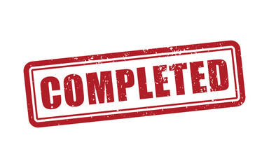 Completed Stamp Text Grunge Style