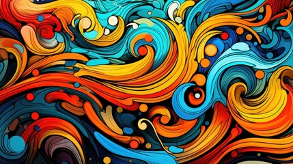 Fototapeta premium Energetic abstract patterns in vivid
