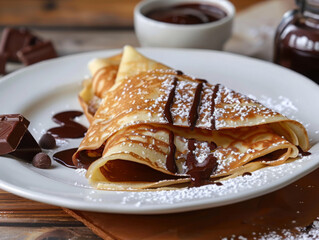 CREPES WITH CHOCOLATE AND FRUITS