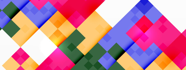 Dynamic colorful squares background. Vector Illustration For Wallpaper, Banner, Background, Card, Book Illustration, landing page