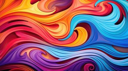 Energetic abstract patterns in vivid