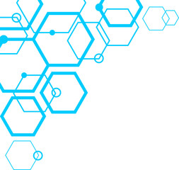 Hexagon Outline Corner Element