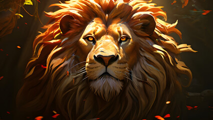 the-lion-is-looking-for-a-prey-cooler-full-arts lion, wild, wildlife, nature, animal, africa, king, cat, carnivore, feline, mammal, male, dangerous, predator, background, hunter, danger, mane, leo, 