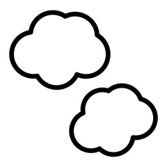 Cloud Vector Line Icon Design