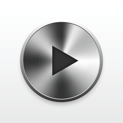 play button metallic
