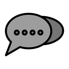 talk icon color or logo illustration outline black style	
