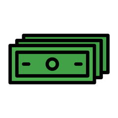 Obraz premium money dollar icon color or logo illustration outline black style 