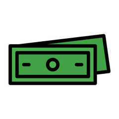 Obraz premium money dollar icon color or logo illustration outline black style 