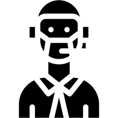 Consultant, customer service, technical support, contact, call centre agent Icon