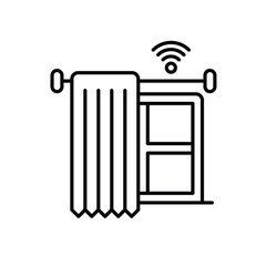 Smart Curtain vector icon