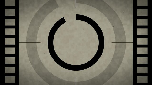 countdown circle line old film noise glitch background