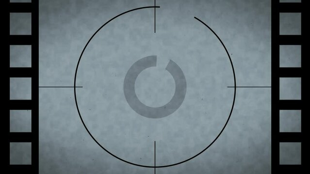 countdown circle line old film noise glitch background