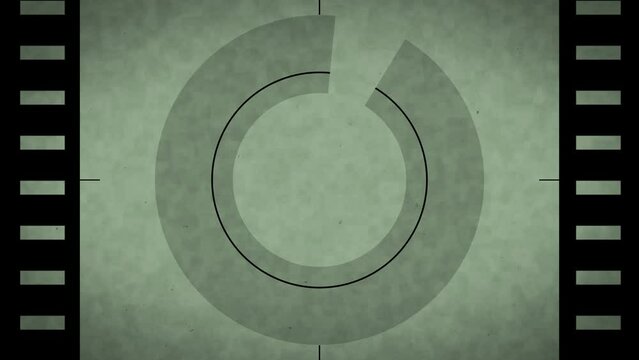 countdown circle line old film noise glitch background