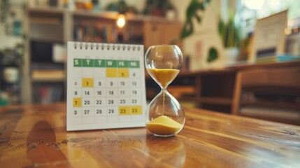 The Calendar with Hourglass