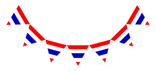 Fototapeta premium Flat illustration of the Thai flag.
