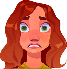 Scared Girl Face