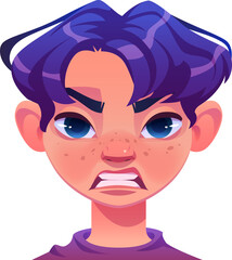 Angry Boy Face