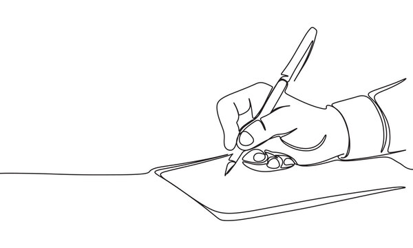recommend clip art: Writing one line continuous. Line art writing. Hand drawn vector art.