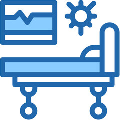 ventilator, hospital, illness, hospital bed, medical stretcher Icon