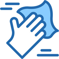 clean, hand, hygiene, cloth, disinfection Icon