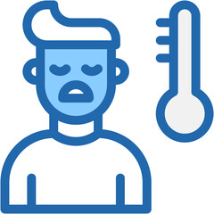 patient, fever, illness, thermometer, temprature Icon