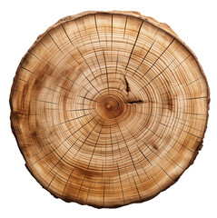 Old piece table of tree stump isolated on transparent background