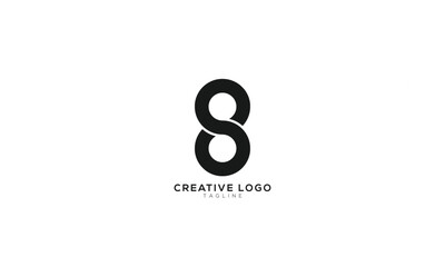 Fototapeta premium S8 8S Abstract initial monogram letter alphabet logo design