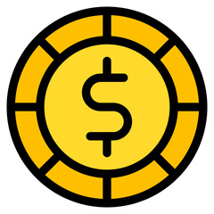dollar, coin, currency, money, cash Icon