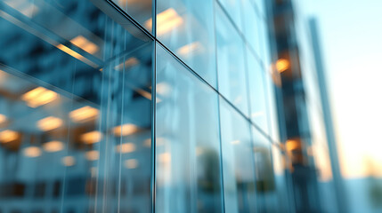Modern architectural glass facade