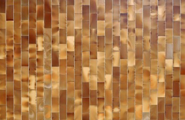 Vintage Seventies ceramic tiles with shaded colors among brown and yellow. Background and texture. Full frame.