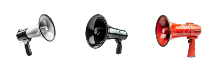 Collection of loudspeaker isolated on transparent background. Generated AI