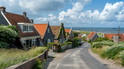 Village Oudeschild on Texel island in the Netherlands 