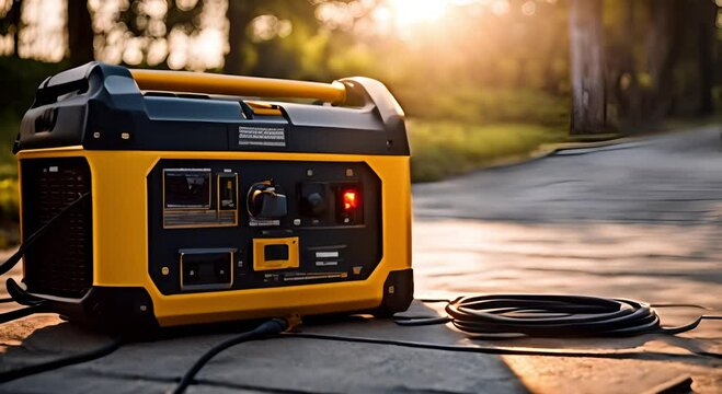 Portable generator with heavy duty cable