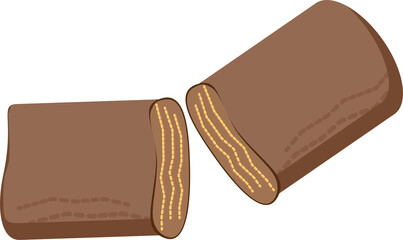 chocolate ice cream isolated