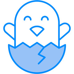 chickling, easter, egg, shell, spring Icon