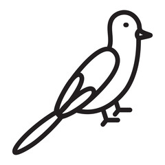 Budgerigar Vector Line Icon Design