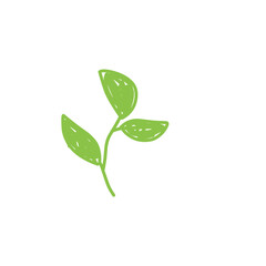 doodle child drawing leaf