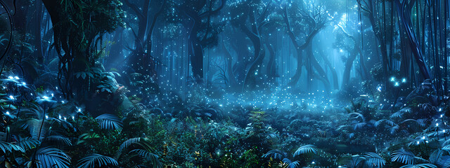 Fototapeta premium Holographic Forest