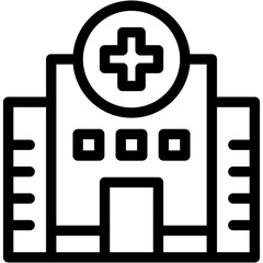 hospital, facility, clinic, medical, bulding Icon