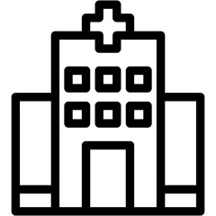 Building, clinic, hospital, healthcare, centre Icon