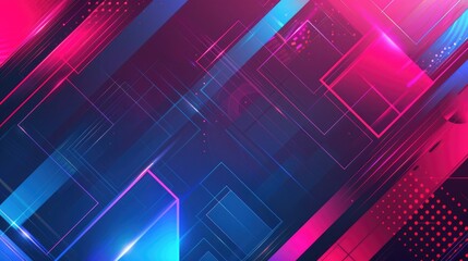 Geometric Hexagonal Background with Vibrant Colors and Light Gradients, Abstract Copy Space Concept