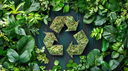 Circular economy concept highlighting green and environmentally sustainable 