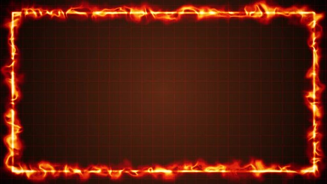 fire flame line frame digital background