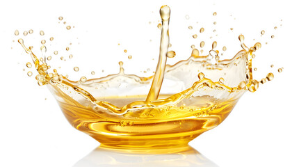 Splash of cooking oil isolated on white