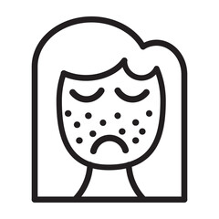 Acne Treatment Vector Line Icon Design